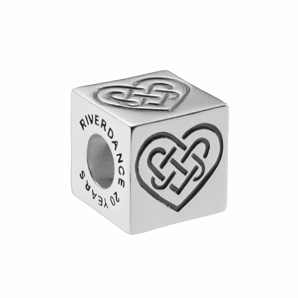 Official Riverdance Celtic Love Knot Cube Bead - Black