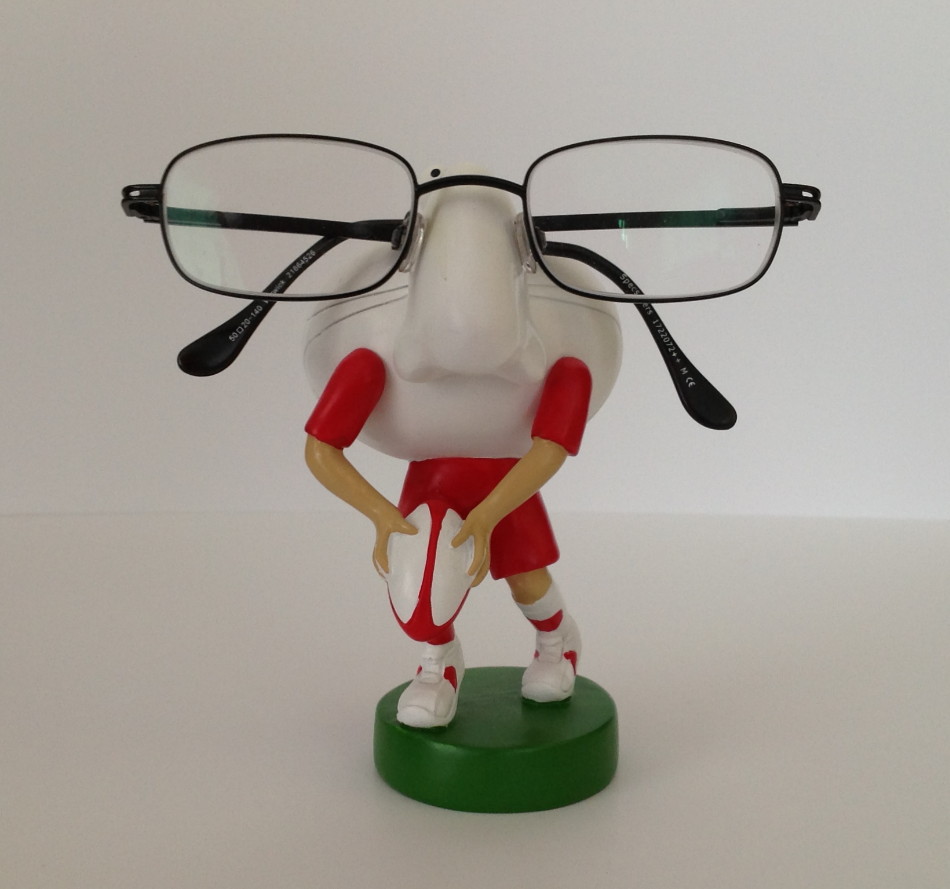 Rugby Spectacles Holder in Wales Colors - Personalised