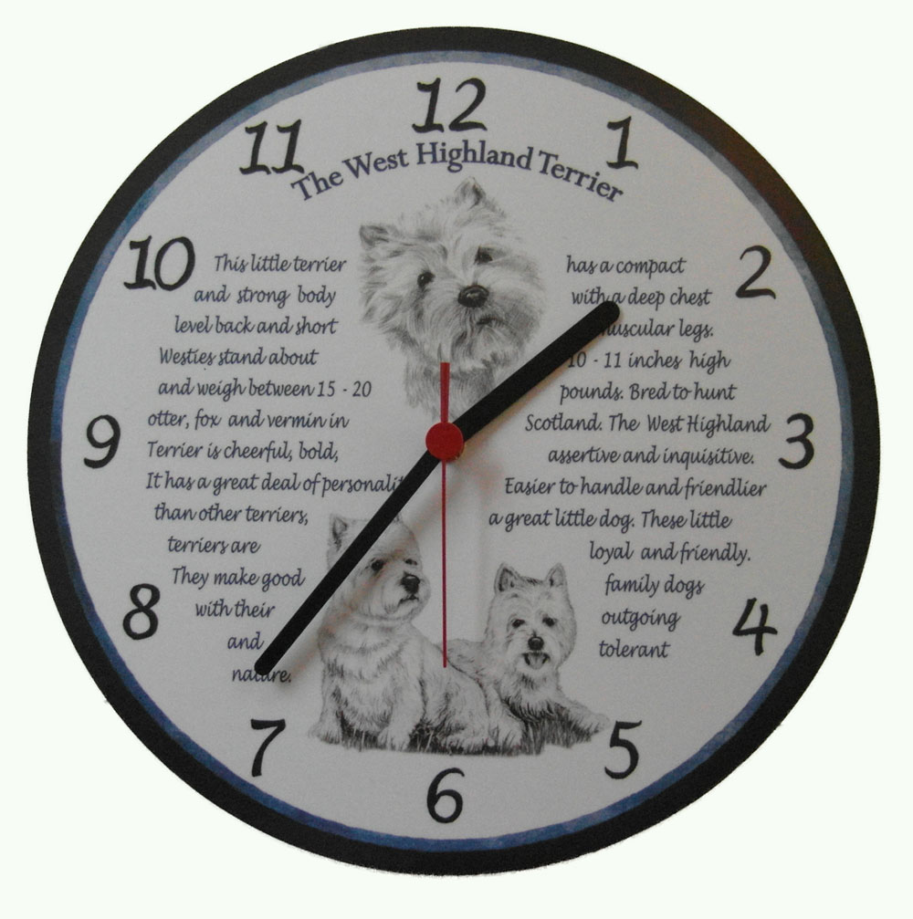 West Highland Terrier Wall Clock
